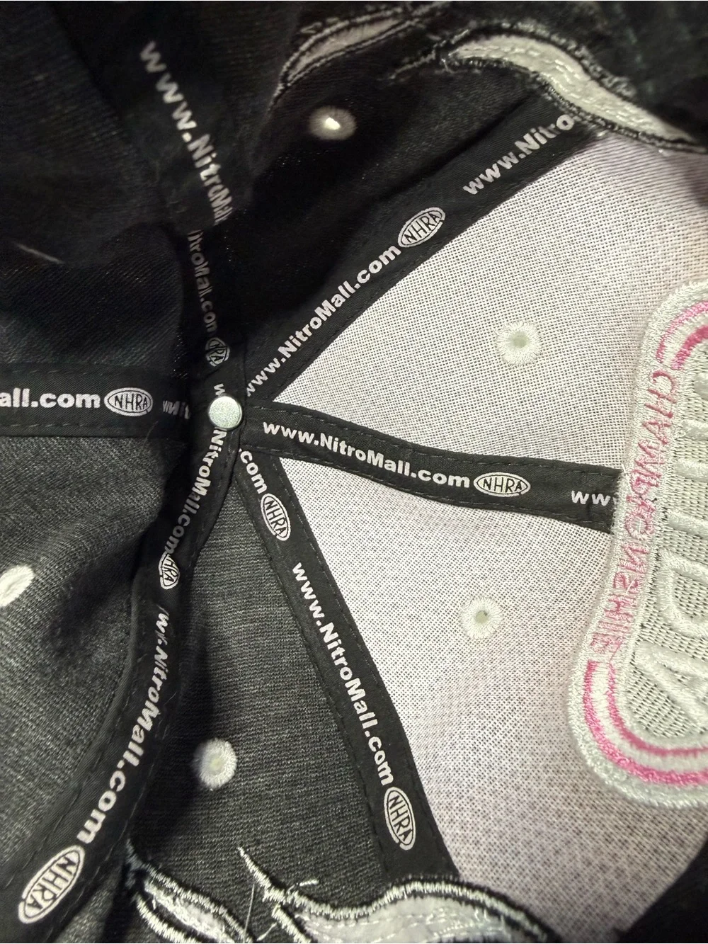 Pink & Gray Championship Drag Racing Cap
